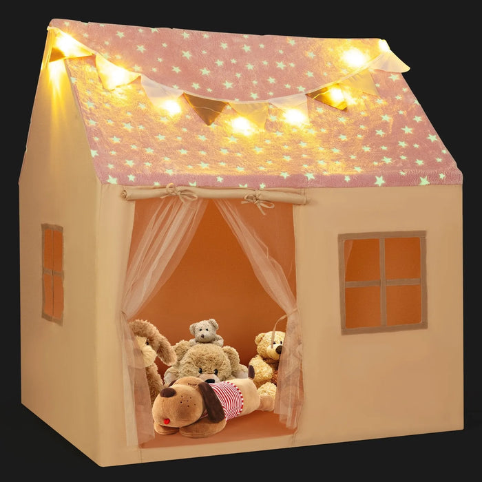 Magical Toddler Play Tent with Glow-in-the-Dark Stars - Little and Giant Explorers Costway