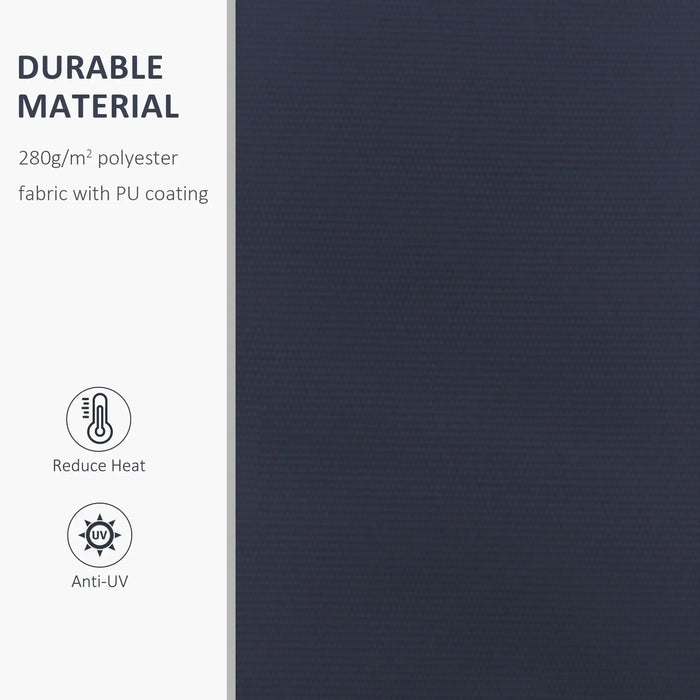 Manual Retractable Awning in Blue and White (4 x 3m) - Little and Giant Explorers Outsunny