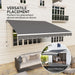 Garden Patio Manual Awning in Dark Grey (3 x 2.5m) - Little and Giant Explorers Outsunny