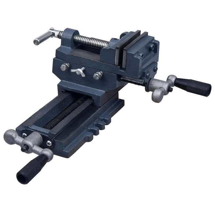 Manually Operated Cross Slide Drill Press Vice 70mm - Little and Giant Explorers vidaXL