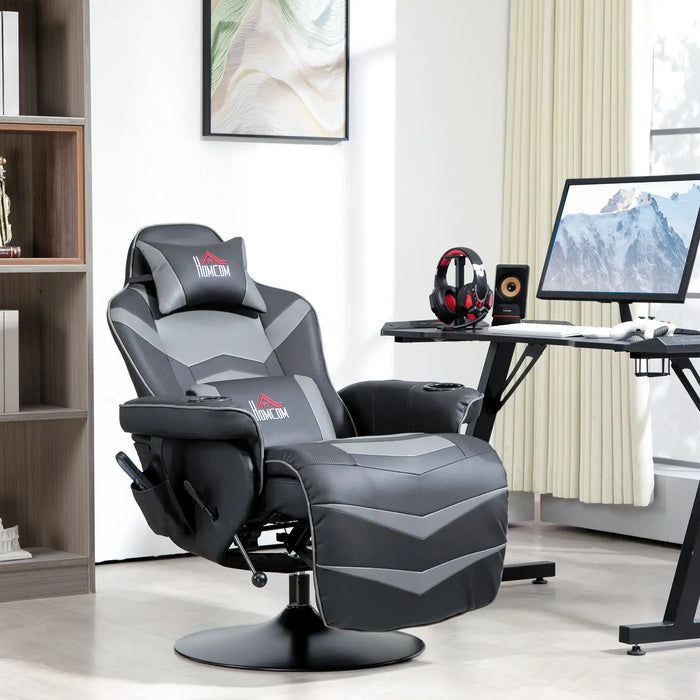 'Racing Style' Massage Recliner Chair with Remote - Little and Giant Explorers HOMCOM