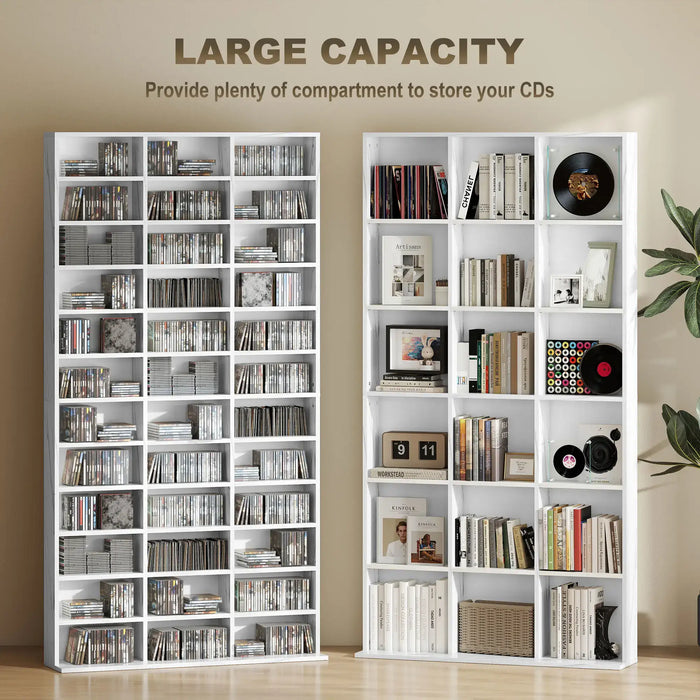 Media Display Unit Marble Effect | 36 Cubes with Adjustable Shelves - Little and Giant Explorers HOMCOM