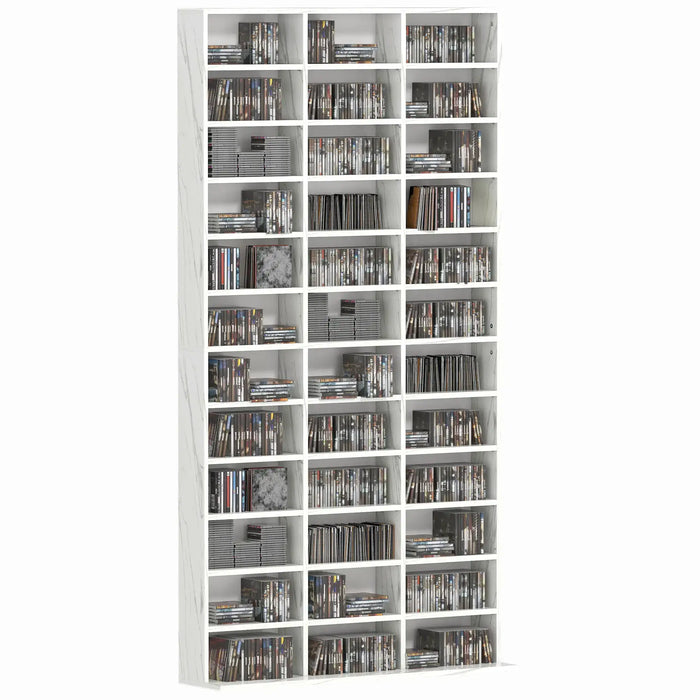 Media Display Unit Marble Effect | 36 Cubes with Adjustable Shelves - Little and Giant Explorers HOMCOM