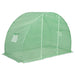 Medium walk-in green mesh greenhouse with zip door and window for garden plant growing
