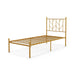 Metal Bed Frame with Headboard – Gold Finish | Single Bed with Under-Bed Storage COSTWAY - Little and Giant Explorers Costway