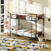 Metal Bunk Bed Frame - Single | Over Single Convertible Design - Industrial Style COSTWAY - Little and Giant Explorers Costway