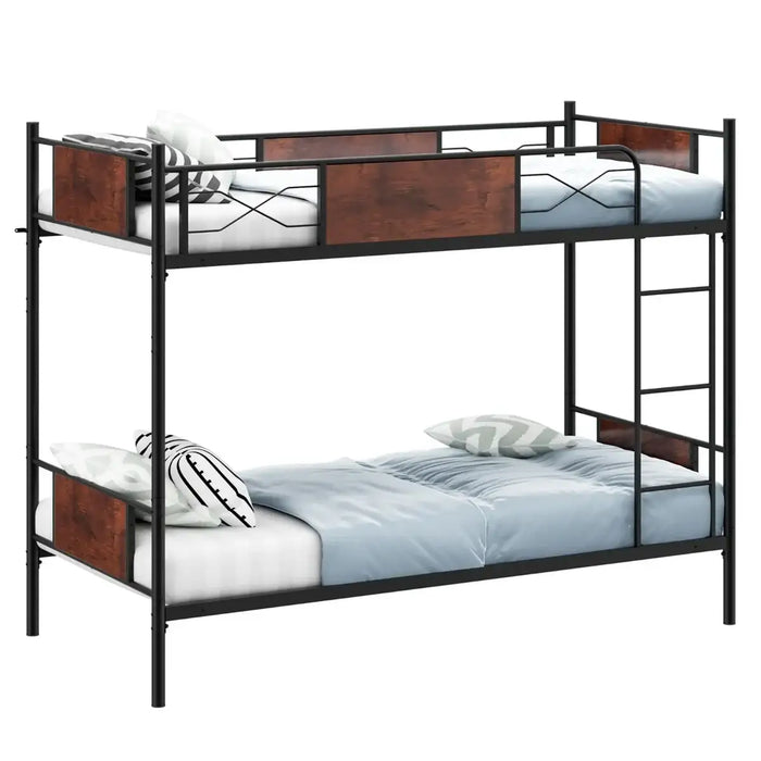 Metal Bunk Bed Frame - Single | Over Single Convertible Design - Industrial Style COSTWAY - Little and Giant Explorers Costway