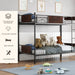 Metal Bunk Bed Frame - Single | Over Single Convertible Design - Industrial Style COSTWAY - Little and Giant Explorers Costway