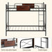 Metal Bunk Bed Frame - Single | Over Single Convertible Design - Industrial Style COSTWAY - Little and Giant Explorers Costway