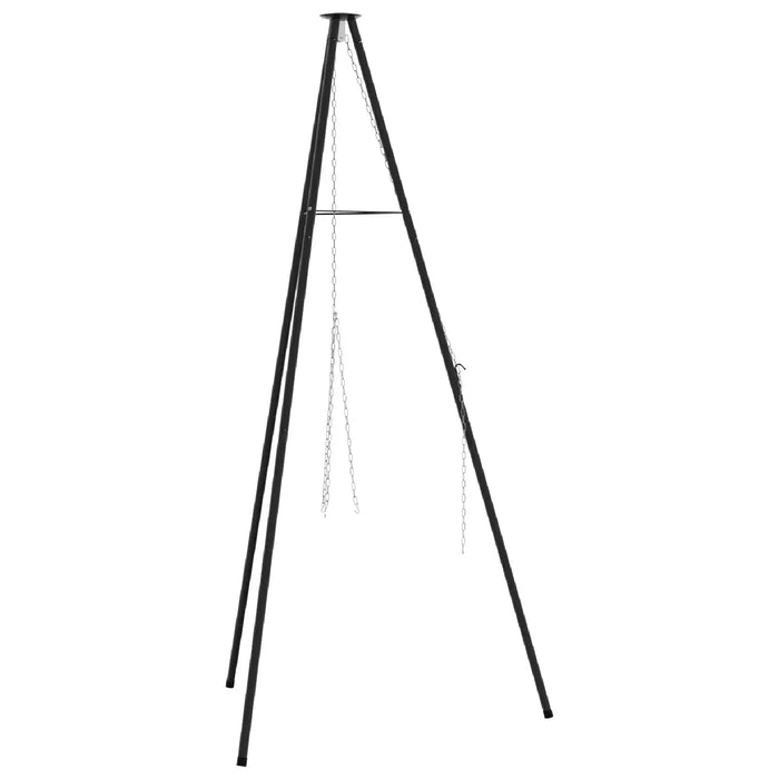 Metal Campfire Tripod – Black | Portable Steel Cooking Stand for Garden and Camping VIDAXL - Little and Giant Explorers vidaXL