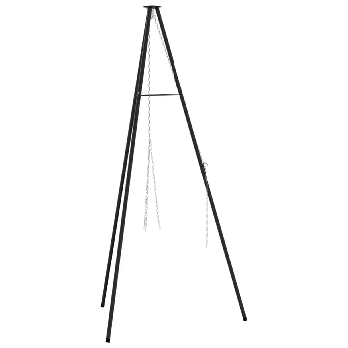 Metal Campfire Tripod – Black | Portable Steel Cooking Stand for Garden and Camping VIDAXL - Little and Giant Explorers vidaXL