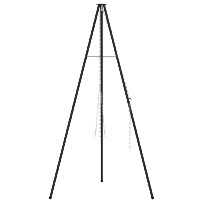 Metal Campfire Tripod – Black | Portable Steel Cooking Stand for Garden and Camping VIDAXL - Little and Giant Explorers vidaXL