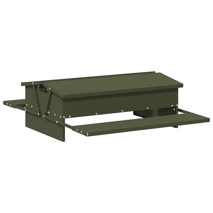 Metal Chicken Treadle Feeder – Olive Green Steel | 10kg Automatic Poultry Feeder VIDAXL - Little and Giant Explorers