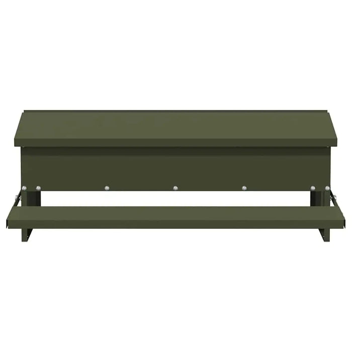 Metal Chicken Treadle Feeder – Olive Green Steel | 10kg Automatic Poultry Feeder VIDAXL - Little and Giant Explorers