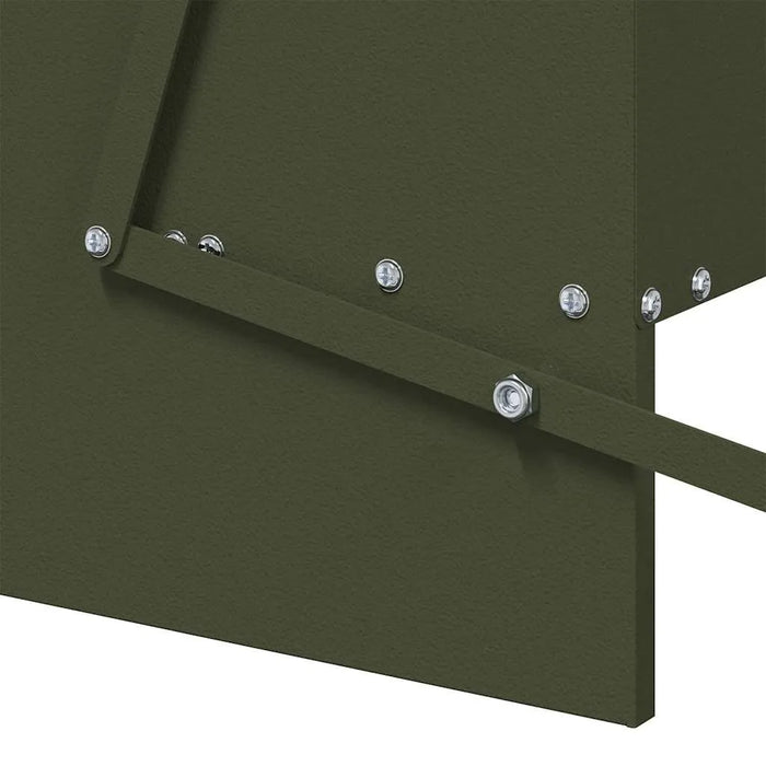 Metal Chicken Treadle Feeder – Olive Green Steel | 10kg Automatic Poultry Feeder VIDAXL - Little and Giant Explorers
