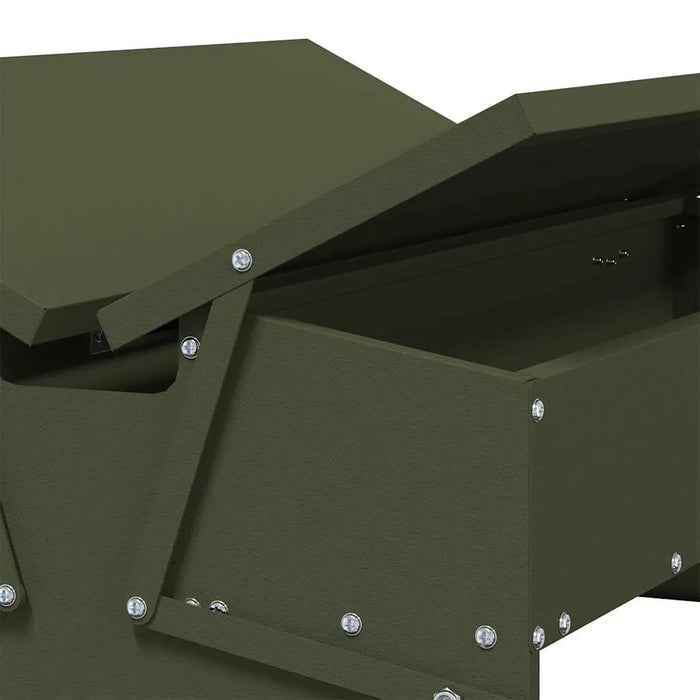 Metal Chicken Treadle Feeder – Olive Green Steel | 10kg Automatic Poultry Feeder VIDAXL - Little and Giant Explorers