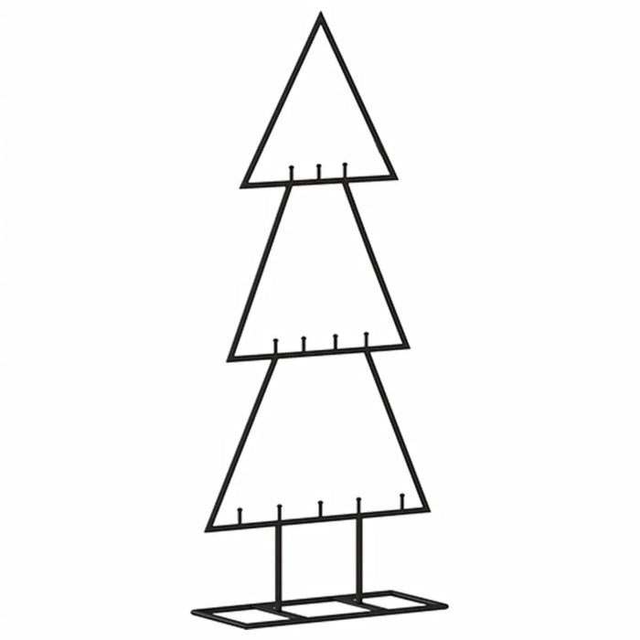 Metal Christmas Tree for Decoration in Black 60cm - Little and Giant Explorers vidaXL