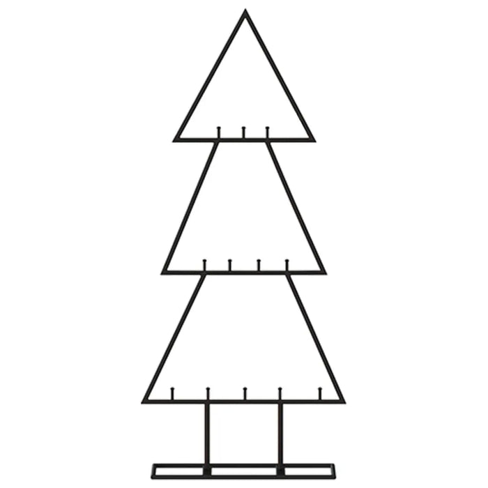 Metal Christmas Tree for Decoration in Black 60cm - Little and Giant Explorers vidaXL