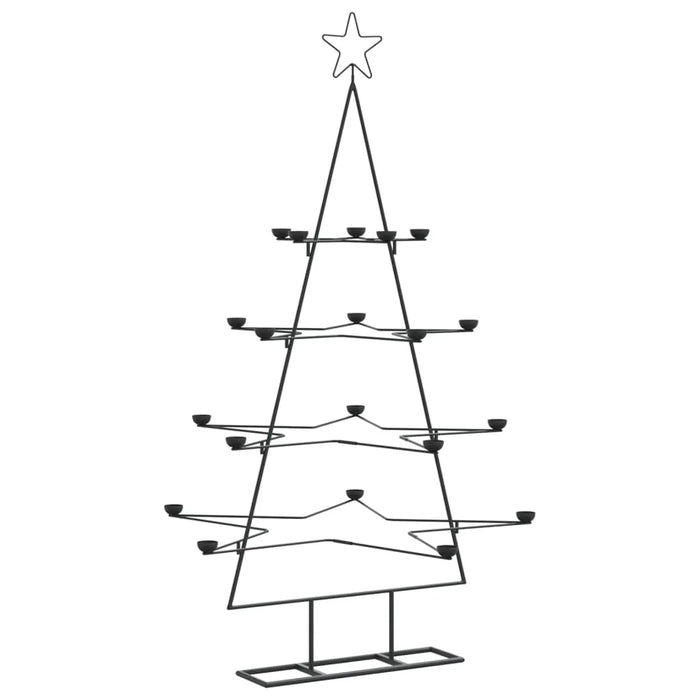 Metal Christmas Tree for Decoration with Tealight Holders 140cm - Little and Giant Explorers vidaXL