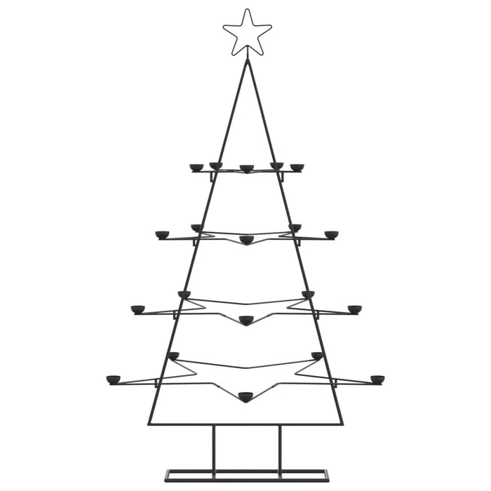 Metal Christmas Tree for Decoration with Tealight Holders 140cm - Little and Giant Explorers vidaXL