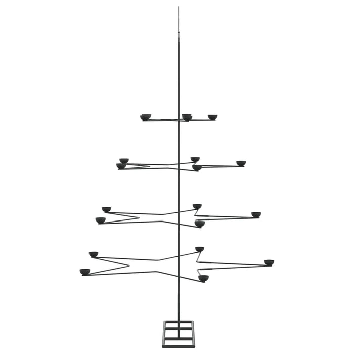 Metal Christmas Tree for Decoration with Tealight Holders 140cm - Little and Giant Explorers vidaXL