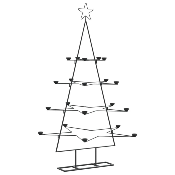 Metal Christmas Tree for Decoration with Tealight Holders 140cm - Little and Giant Explorers vidaXL