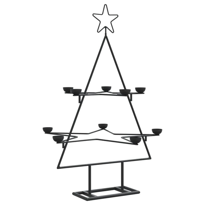 Metal Christmas Tree for Decoration with Tealight Holders 75cm - Little and Giant Explorers vidaXL