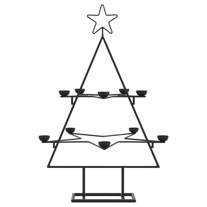 Metal Christmas Tree for Decoration with Tealight Holders 75cm - Little and Giant Explorers vidaXL