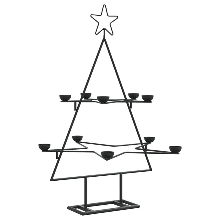 Metal Christmas Tree for Decoration with Tealight Holders 75cm - Little and Giant Explorers vidaXL