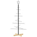 Metal Christmas Tree with Wooden Base in Black 120cm - Little and Giant Explorers vidaXL