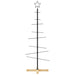 Metal Christmas Tree with Wooden Base in Black 120cm - Little and Giant Explorers vidaXL