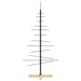 Metal Christmas Tree with Wooden Base in Black 120cm - Little and Giant Explorers vidaXL