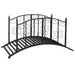 Metal Decorative Scrollwork Arch Garden Bridge in Black 1.2m - Little and Giant Explorers Outsunny