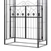 Garden Arch Gate Matte Black | Two Doors and Side Trellis for Elegant Garden Entrance - Little and Giant Explorers Outsunny