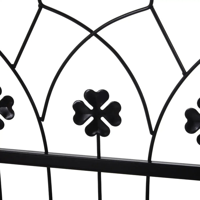 Garden Arch Gate Matte Black | Two Doors and Side Trellis for Elegant Garden Entrance - Little and Giant Explorers Outsunny