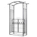 Garden Arch Gate Matte Black | Two Doors and Side Trellis for Elegant Garden Entrance - Little and Giant Explorers Outsunny