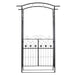 Garden Arch Gate Matte Black | Two Doors and Side Trellis for Elegant Garden Entrance - Little and Giant Explorers Outsunny