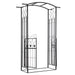 Garden Arch Gate Matte Black | Two Doors and Side Trellis for Elegant Garden Entrance - Little and Giant Explorers Outsunny