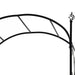 Metal Garden Arch Matte Black | Powder-Coated Steel with Two Gates and Side Trellis - Little and Giant Explorers Outsunny