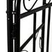 Metal Garden Arch Matte Black | Powder-Coated Steel with Two Gates and Side Trellis - Little and Giant Explorers Outsunny