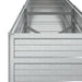 Silver galvanized steel raised garden bed with heavy-duty weather-resistant panels