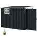 Metal Garden Storage Shed – Dark Grey Galvanised Steel | Window and Vents OUTSUNNY - Little and Giant Explorers Outsunny