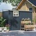 Metal Garden Storage Shed – Dark Grey Galvanised Steel | Window and Vents OUTSUNNY - Little and Giant Explorers Outsunny