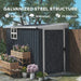 Metal Garden Storage Shed – Dark Grey Galvanised Steel | Window and Vents OUTSUNNY - Little and Giant Explorers Outsunny
