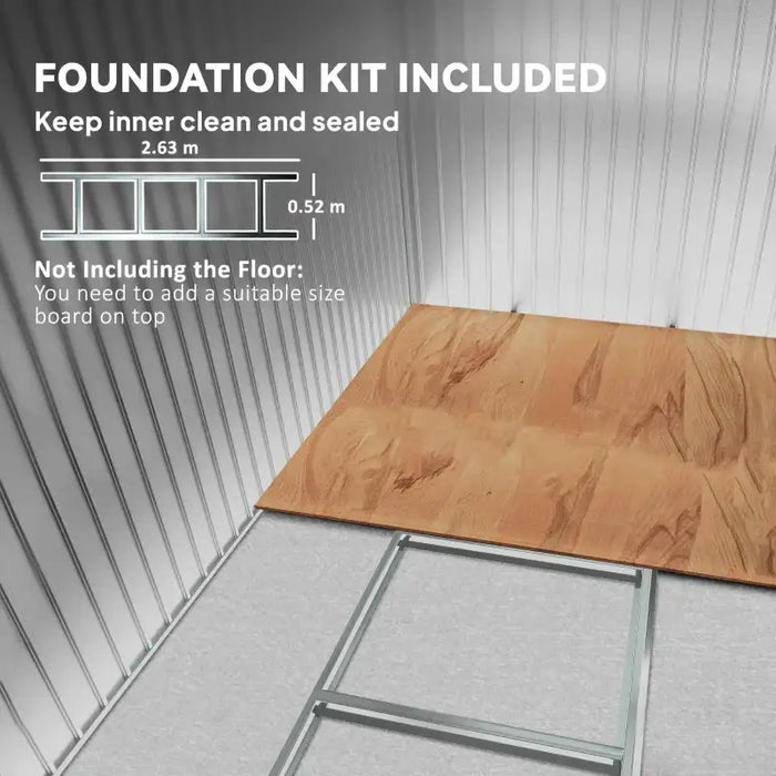 Metal Garden Storage Shed – Dark Grey | Galvanised Steel - Sliding Lockable Doors OUTSUNNY - Little and Giant Explorers Outsunny