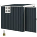 Metal Garden Storage Shed – Dark Grey | Galvanised Steel - Window and Vents OUTSUNNY - Little and Giant Explorers Outsunny