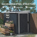 Metal Garden Storage Shed – Dark Grey | Galvanised Steel - Window and Vents OUTSUNNY - Little and Giant Explorers Outsunny