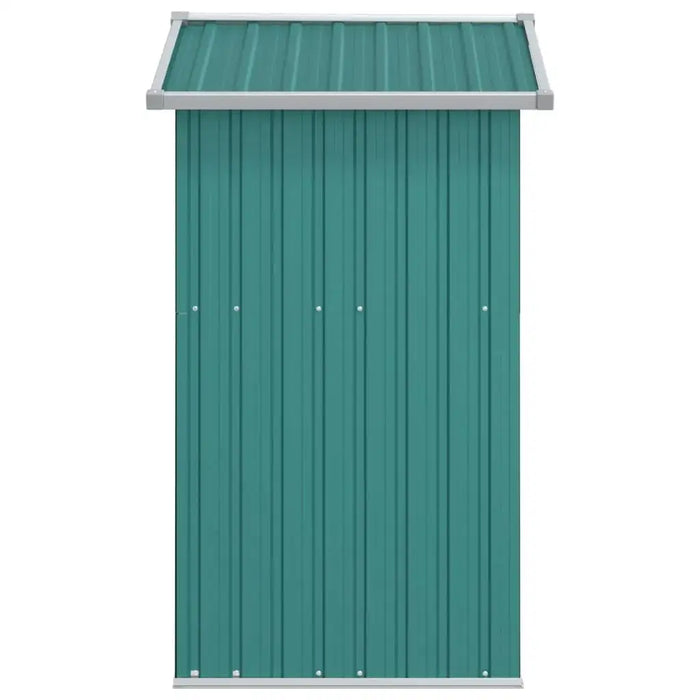 Galvanised Steel Garden Shed in Green (126 x 97.5 x 177cm) - Little and Giant Explorers vidaXL