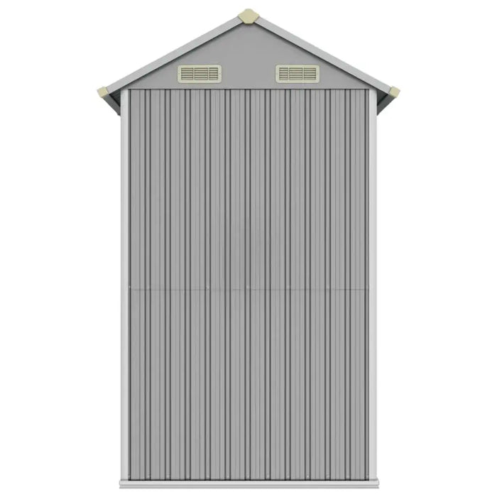 Galvanised Steel Garden Shed in Light Grey (192 x 152.5 x 237cm) - Little and Giant Explorers vidaXL