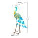 Metal Peacock Garden Statue – Multicolour | Hand-Painted - Weather-Resistant OUTSUNNY - Little and Giant Explorers Outsunny